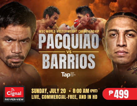 Pacquiao vs Barrios Cignal PPV